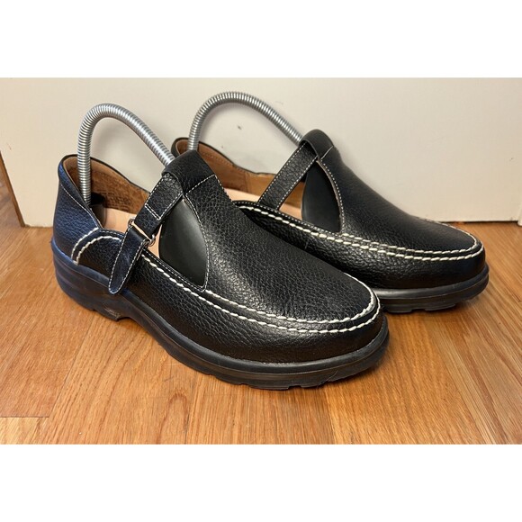 Dr Comfort Lu Lu Shoes Womens Size 8.5W Black Leather Slip On Orthopedic Comfort - Picture 1 of 7
